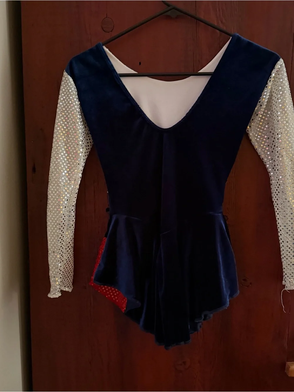 Sparkling Red, White & Blue  Sequin Figure Skating / Gymnastics Dress 🇺🇸⛸️
